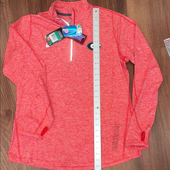 NWT XL Nike Heather Red Georgia Bulldogs Quarter-Zip Pullover LL33 - Picture 7 of 8